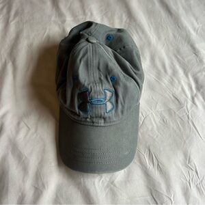 Under Armour Gray Hat with Blue Logo - Size M/L